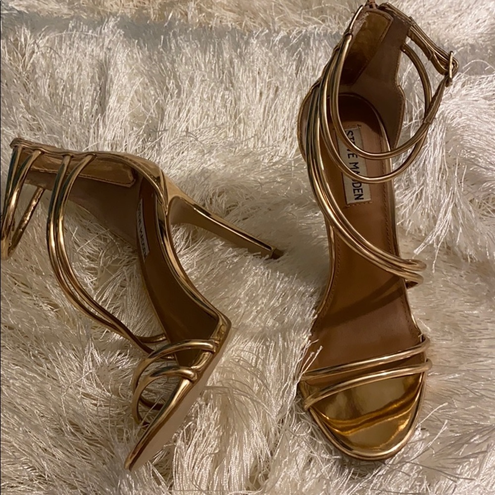 Rose Gold Steve Madden High Heels / Sandals 7.5